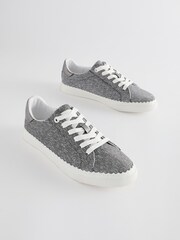 Metallic Forever Comfort® Scallop Sole Detail Lace-Up Trainers - Image 2 of 5