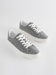Metallic Forever Comfort® Scallop Sole Detail Lace-Up Trainers - Image 3 of 5