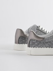 Metallic Forever Comfort® Scallop Sole Detail Lace-Up Trainers - Image 5 of 5