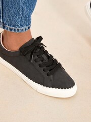 Black Forever Comfort® Scallop Sole Detail Lace-Up Trainers - Image 2 of 7