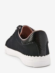 Black Forever Comfort® Scallop Sole Detail Lace-Up Trainers - Image 6 of 7