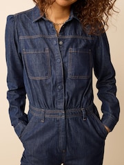 Rinse - Denim-Overall mit durchgehender Knopfleiste - Bild 3 von 4