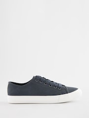 Navy Blue Extra Wide Fit Forever Comfort® Patent Baseball Trainers - Image 2 of 5