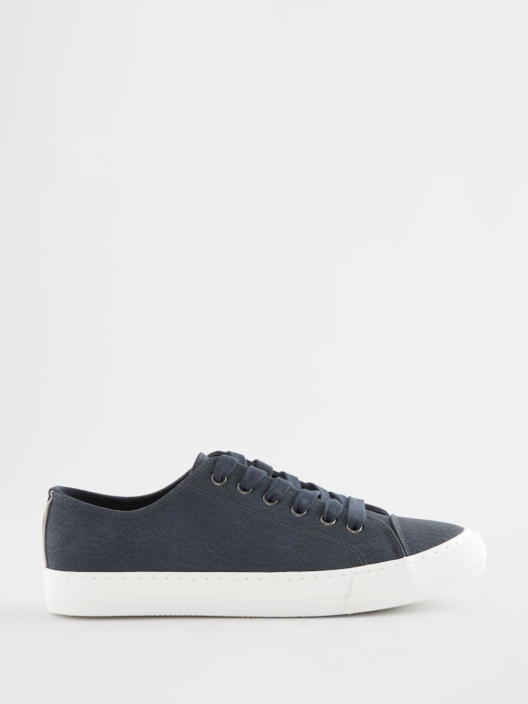 Navy Blue Extra Wide Fit Forever Comfort® Patent Baseball Trainers - Image 2 of 5