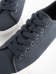 Navy Blue Extra Wide Fit Forever Comfort® Patent Baseball Trainers - Image 3 of 5