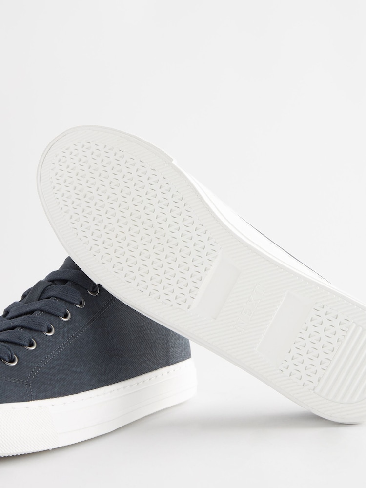 Navy Blue Extra Wide Fit Forever Comfort® Patent Baseball Trainers - Image 5 of 5
