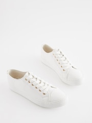 White Extra Wide Fit Forever Comfort® Patent Baseball Trainers - Image 1 of 6