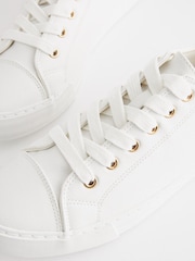 White Extra Wide Fit Forever Comfort® Patent Baseball Trainers - Image 5 of 6