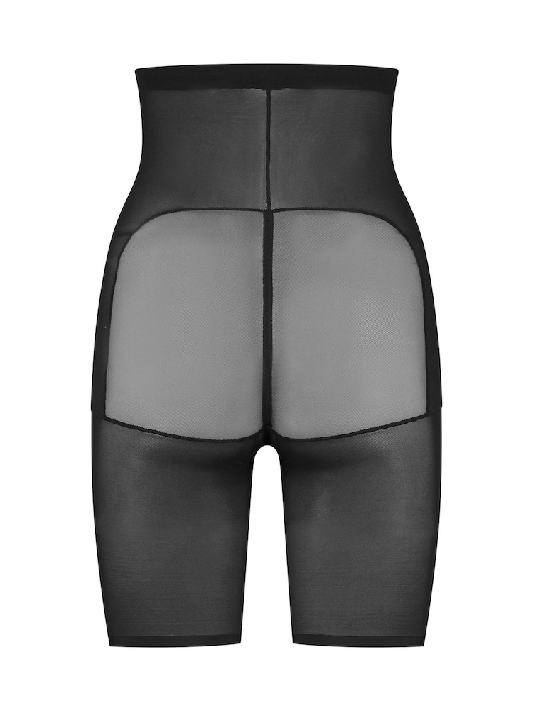 Bye Bra Black Powermesh High-Waist Shorts - Image 5 of 5