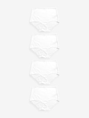 White Full Brief Cotton Rich Knickers 4 Pack - Image 1 of 4