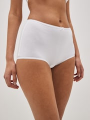 White Full Brief Cotton Rich Knickers 4 Pack - Image 2 of 4