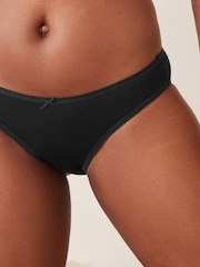 Black Bikini Cotton Rich Knickers 4 Pack - Image 4 of 5