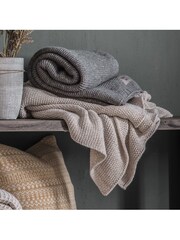 Gallery Home Grey Chunky Knitted Throw - Image 1 of 2