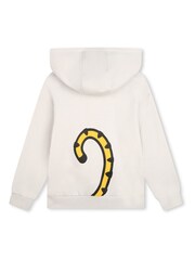 سترة هودي لون كريم بشعار نمر من Kenzo Kids - Image 4 of 5