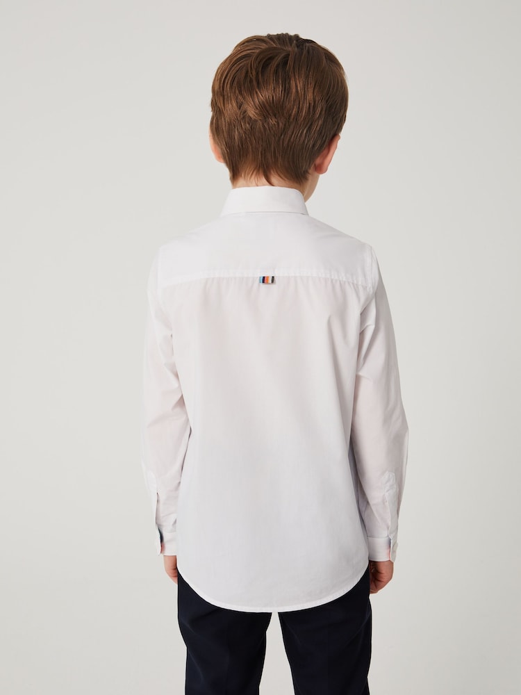 Paul Smith Junior oblačila Formalno 100% Cotton White srajce - Slika 2 iz 10