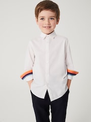 Paul Smith Junior oblačila Formalno 100% Cotton White srajce - Slika 4 iz 10