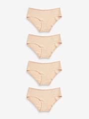 Nude - Slips mit hohem Baumwollanteil, 4er-Pack - Bild 1 von 5