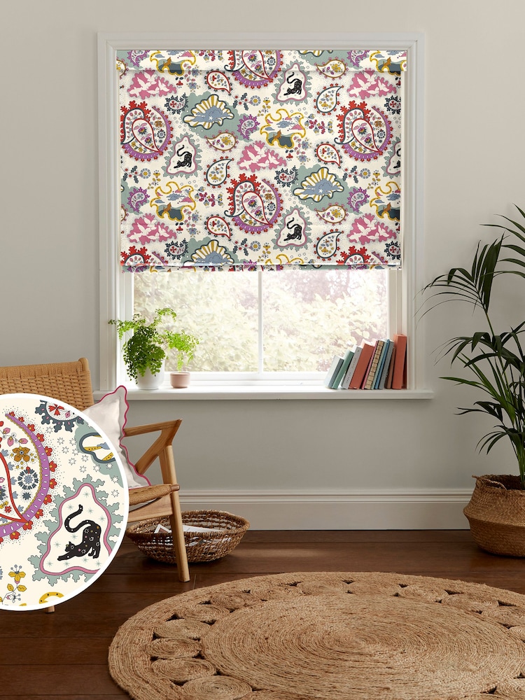 Cath Kidston Multi Paisley Made To Measure Roman 100% Cotton Blinds - Image 1 of 6