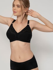 Dorina Monica Non Padded 100% Cotton Black Bralette - Image 1 of 7