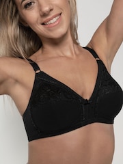 Dorina Monica Non Padded 100% Cotton Black Bralette - Image 4 of 7