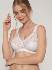Dorina Yvonne Non Padded 100% Cotton White Bralette - Image 1 of 7