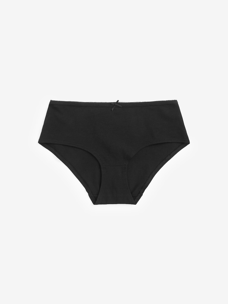 Schwarz / Pastellrosa Nude / Weiß - Slips mit hohem Baumwollanteil, 4er-Pack - Image 6 of 7