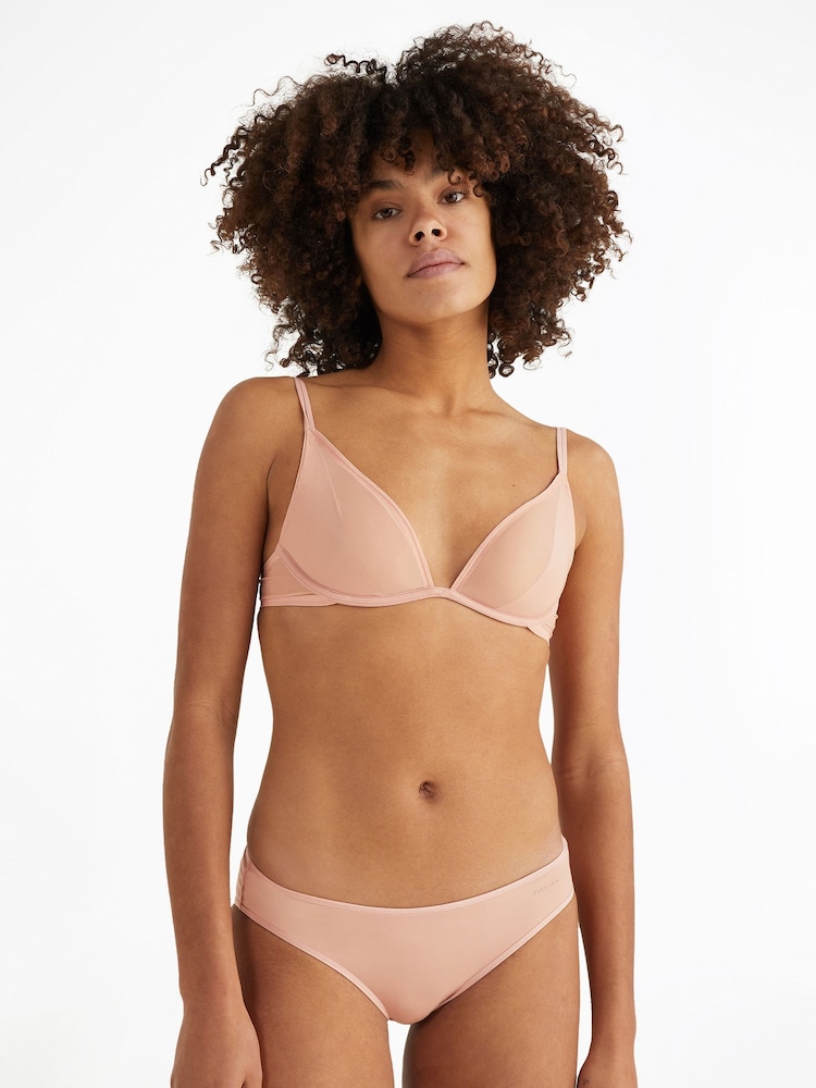 Calvin Klein Pink Marquisette Bikini Knickers - Image 1 of 4