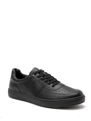 Schuh Wes Court Black Trainers - Image 2 of 4