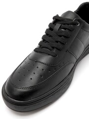 Schuh Wes Court Black Trainers - Image 4 of 4