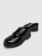 Schuh Loving Patent Brogue Black Shoes - Image 3 of 4