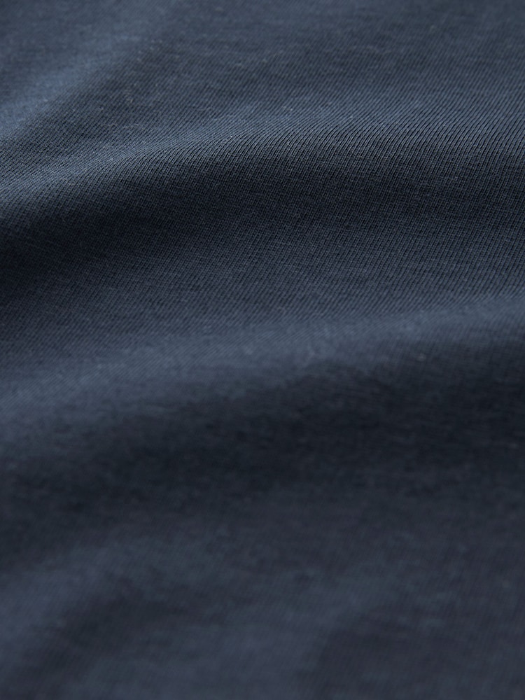Bleu marine - Coupe ample - T-shirt Essential Col rond en coton - Image 5 of 5