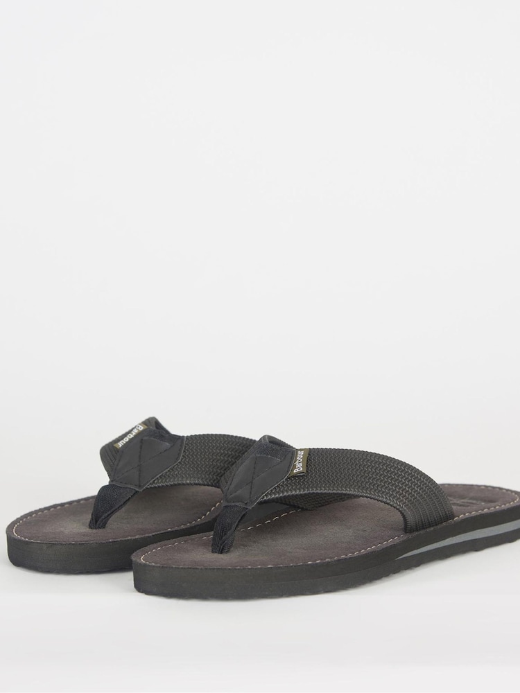 Barbour® Black Toeman Beach Sandals - Image 1 of 6