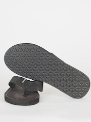 Barbour® Black Toeman Beach Sandals - Image 4 of 6