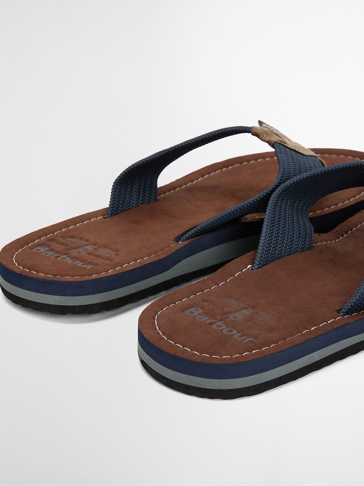 Barbour® Navy Blue Toeman Beach Sandals - Image 7 of 7
