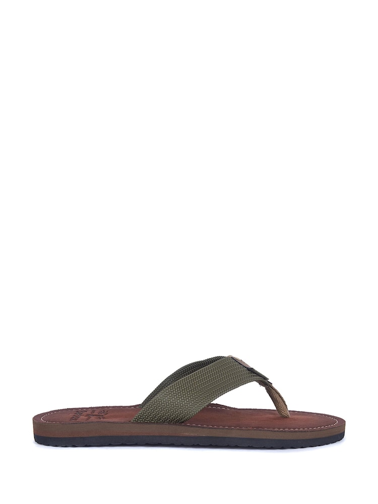 Barbour® Olive Green Toeman Beach Sandals - Image 2 of 7