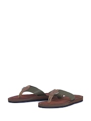 Barbour® Olive Green Toeman Beach Sandals - Image 3 of 7