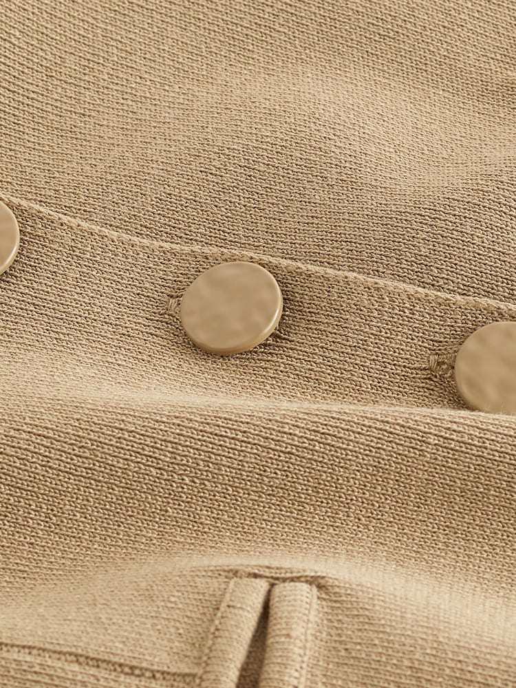 Buy Camel Brown Button Through Knitted Waistcoat from Next Luxembourg