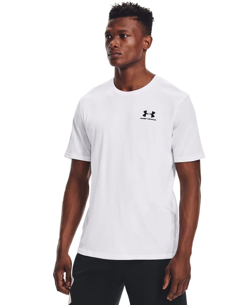 Blanco - Camiseta deportiva con logo en la parte izquierda del pecho de Under Armour - Imagen 1 de 4 Blanco - Camiseta deportiva con logo en la parte izquierda del pecho de Under Armour - Imagen 1 de 4