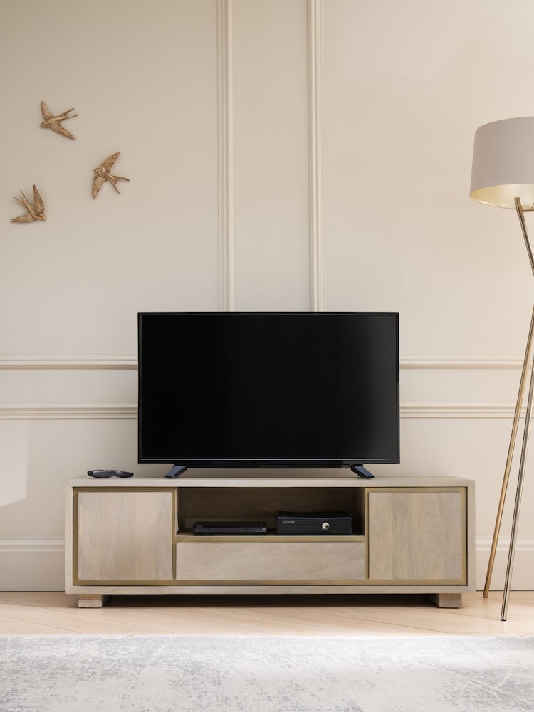 Light Colton Mango Wood Up to 60 inch TV Unit - Image 1 of 8