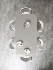 Natural Alessa Glass 6 Seater Dining Table - Image 2 of 6
