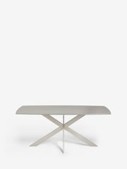 Natural Alessa Glass 6 Seater Dining Table - Image 4 of 6