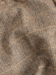 Neutral Skinny Wool Blend Check Suit: Trousers - Image 11 of 12