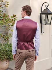 Neutral Wool Blend Check Suit Waistcoat - Image 2 of 8