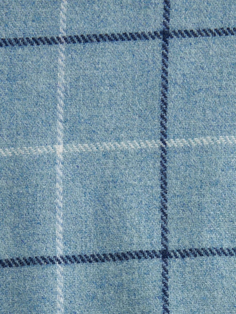 Blue Slim Wool Blend Check Suit Jacket - Image 8 of 8 Blue Slim Wool Blend Check Suit Jacket - Image 8 of 8