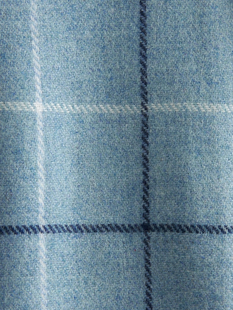Blue Wool Blend Check Suit Waistcoat - Image 8 of 8