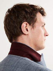 Blue Slim Check Suit Jacket - Image 7 of 9