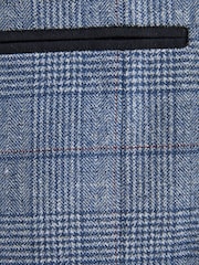 Blue Slim Check Suit Jacket - Image 9 of 9