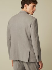 Stone Natural Oversized Fit Donegal Suit Jacket - Image 2 of 12