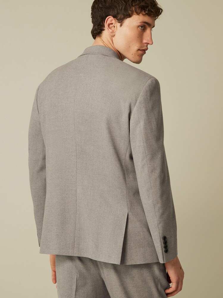 Stone Natural Oversized Fit Donegal Suit Jacket - Image 2 of 12