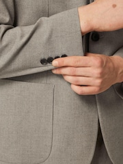 Stone Natural Oversized Fit Donegal Suit Jacket - Image 5 of 12